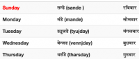 7 days of week child learning